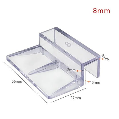 50 Pcs Rimless Aquarium Glass Cover Supports – Acrylic Bracket Clips for Fish Tank Lid(A2) - size: A2