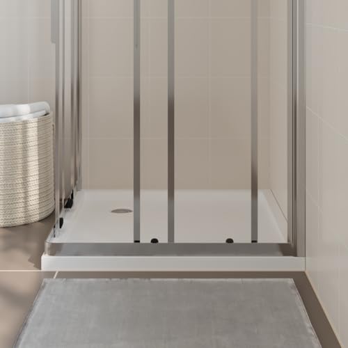 vidaXL Square ABS Shower Base Tray Home Indoor Bath Bathroom Hardware Fixture Part Plumbing Low Threshold Shower Tray Bath Pan Base White - color: White, size: 31.5" x 31.5"