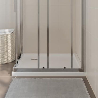 vidaXL Square ABS Shower Base Tray Home Indoor Bath Bathroom Hardware Fixture Part Plumbing Low Threshold Shower Tray Bath Pan Base White - color: White, size: 31.5" x 31.5"