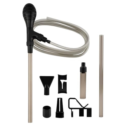 Aquarium Siphon Pump Gravel Cleaner - 80GPH Powerful Fish Tank Vacuum Gravels Cleaning Kit,Manual Water Changer with Air Push Button, for Aquarium Water Changer, Sand Cleaner
