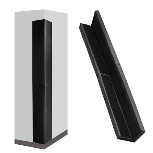 Heavy Duty Corner Edge Protector - Waterproof Durable 2 Sides Wall Corner Pads for Safety - color: Black, size: 2"x 5"x 60"