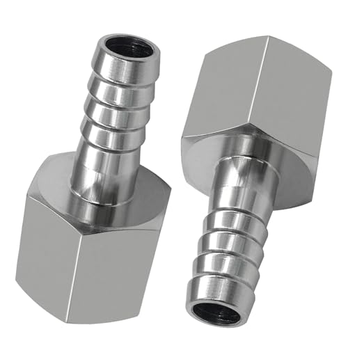 2PCS Stainless Steel Hose Barb Fittings 1/2" Hose Barb x 1/2" NPT Female Adapter - size: 1/2" Barb x 1/2" FNPT