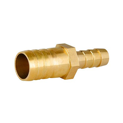 Brass Hose Barb Reducer 1/2" to 3/8" Barbed Reducer Fitting Reducing Splicer Mender Union Adapter for Air Water Fuel