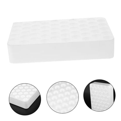 GLEAVI 50holes Test Tube Rack Foam Holder for Tubes Secure Laboratory Organizer Foam Material for Safe Storage and Transport