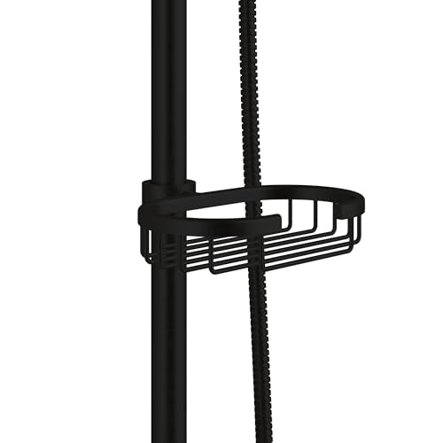 PULSE ShowerSpas Kauai III Matte Black Rain Shower Head with Handheld Spray - 1.8 GPM, 8" Showerhead, 5-Function HandShower, Adjustable Slide Bar - Shower Heads with Handheld Spray Combo - size: 1.8 Gallon Per Minute, style: Matte Black