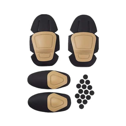 Tactical Protective G3 Combat 2 Elbow Pads and 2 Knee Pads for Hunting Clothing/Pants - color: Mud