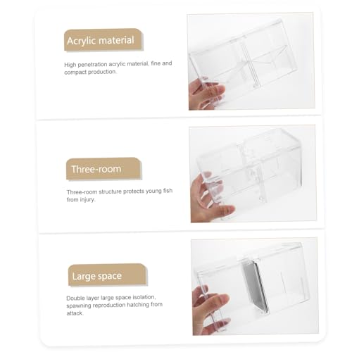 UPKOCH Fish Breeding Isolation Box Hatching Tank for Aggressive Injured Fish Shrimp Transparent Cover for Protection Material for Aquarium Use