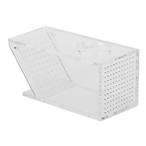 Acrylic Aquarium Fish Tank Crab Trap Catcher Box One Way Trap Breeder Box for Small Fish Tank Baby Aquarium