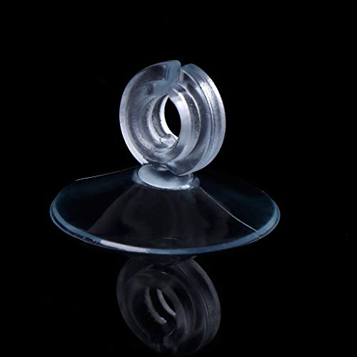 10 Pieces Aquarium Suction Cup Diameter 1.2in Transparent Plastic Sucker with Clips Fish for Tank Pipe Hose Tube Holder Fish Tank Suction Cups