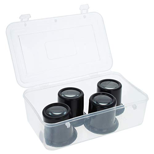 Universal Tool Plastic Jewelers Loupe 25mm Diameter Glass Lens Magnifier (Set of 4) - size: Set of 4