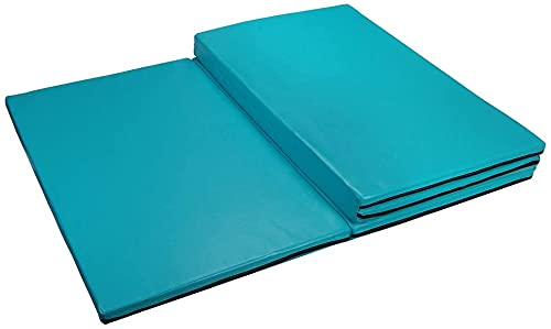 Polar Aurora 4'x8'x2 Thick Folding Gymnastics Exercise Mat Aerobics Stretching Yoga Mats - color: Blue-green