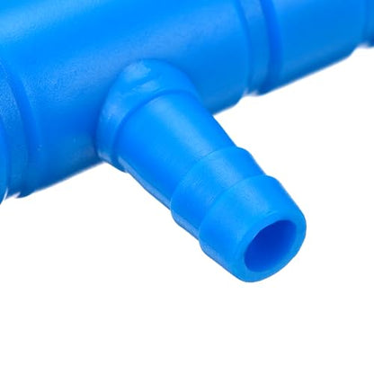 2Pcs 8mm to 5.5mm 6 Ways Air Line Tubing Splitter Connector Fish Tank Oxygen Pipe Air Tubing Adapter for Aquarium, Blue