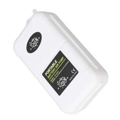 Aquarium Oxygen Pump, Battery Powered Mini Air Pump 5W with 0.6m Hose and Bubble Stone, Portable Fish Tank Aerator for Emergency Oxygenation Outdoor Fishing Bait Buckets
