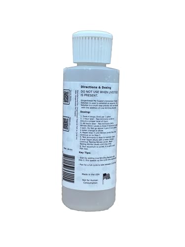 Ammonium Chloride for Fishless Aquarium Cycling - 4 oz