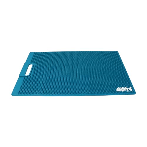 NonSlip Fish Fillet Mat for Filleting, Cutting, Cleaning Heavy Duty Rollable Fish Bait Cutting Board No Need Fish Grippers Large Size Fish Cleaning Mat (14 * 24“, Green) - color: Green, size: 24"L x 14"W