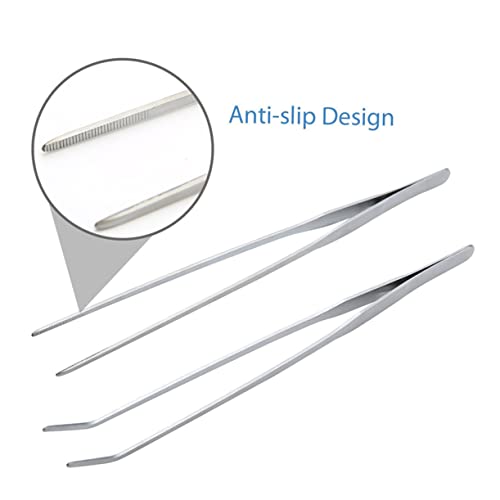 Stainless Steel Aquatic Plant Tool Kit Straight Curved Tweezers Scissors Spatula for Easy Aquascaping and Plant Fish Tanks