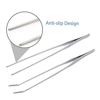 Stainless Steel Aquatic Plant Tool Kit Straight Curved Tweezers Scissors Spatula for Easy Aquascaping and Plant Fish Tanks