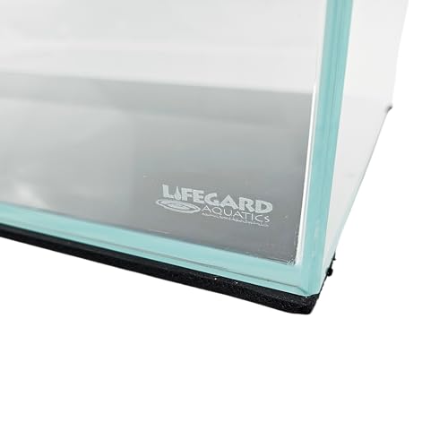 LIFEGARD Low Iron Ultra Clear Crystal Rimless Aquarium with Foam Leveling Mat – with 45-Degree Beveled Edge, Rectanglular Style – for Fish and Corals – 17 Gallon 6mm Glass (23.62" x 11.81" x 14.17")