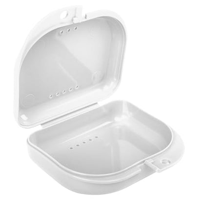 LA MIERE 1 Pcs Retainer Case with Vent Holes, Mouth Guard Case, White - color: White
