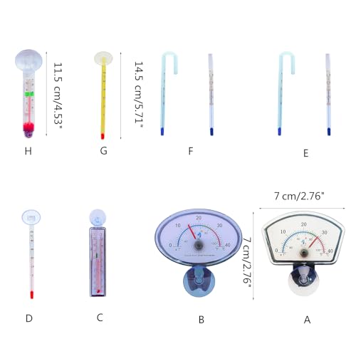 Liquid-in-Glass Aquarium Thermometer Measure Temp Meter Tools Floating Water Temperature Meter Aquarium Thermometer Floating - color: Little fat waterproof1