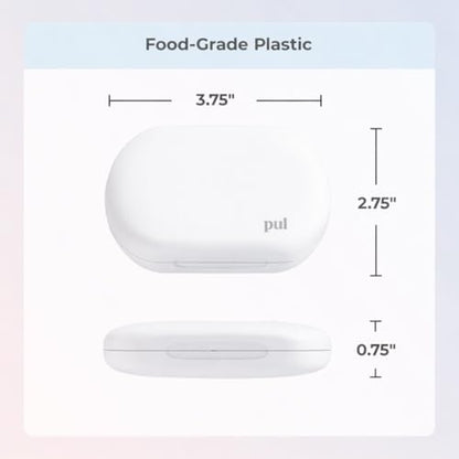 PUL Aligner Care Convenience Kit – Case + 2-in-1 Tool for Invisalign, Retainers, Partial Dentures, Mouth & Night Guards & More – White Case & 2-Pack of White Aligner Seating Chewie & Removal Tool - color: White Combo