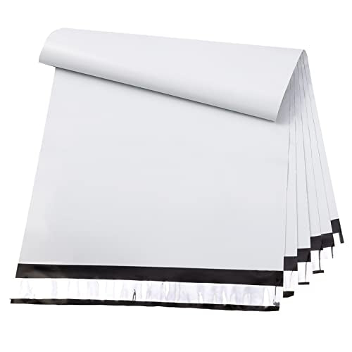 Metronic Poly Mailers 19x24 Inch 100 Pcs | Large Shipping Bags for Clothing, Small Business | Strong Thick Mailing Bags with Self Adhesive | Waterproof and Tear-Proof Large Package Bags in White - color: White, size: 19x24 100PC