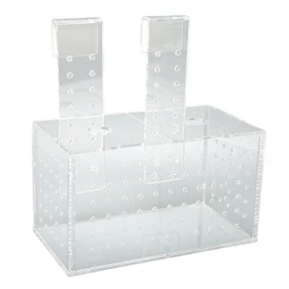 Fish Breeding Isolation Box, Acrylic Aquarium Hatchery 17x9x10cm, Transparent with Hook Installation - Easy Observation, Secure Lid Design, Suitable for Small Fish Tank (17 * 9 * 10CM) - size: 17*9*10CM