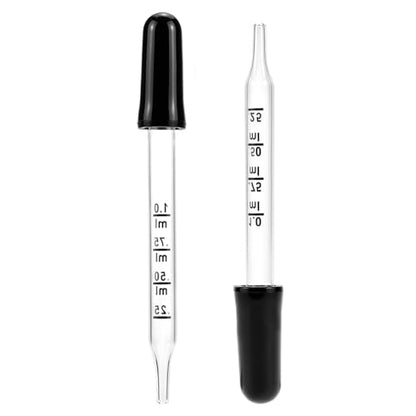 QWORK 1 ml Glass Liquid Droppers, Pack of 40Calibrated Pipettes, Essential Oil Dropper Pipettewith Kraft Boxes