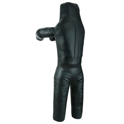 Shaza MMA BJJ Wrestling Throwing Dummy Bag, Durable PU Leather, Unfilled - size: 48 inch | 120 cm