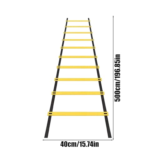 Speed Ladder Footwork Workout Training Exerciser Storage Bag Included | Football Ladder Speed Training Football Basketball Hockey Badminton Tennis for Youth Adults Athletes Men Women Professionals