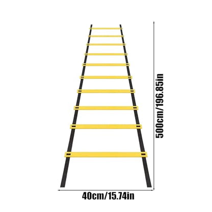Speed Ladder Footwork Workout Training Exerciser Storage Bag Included | Football Ladder Speed Training Football Basketball Hockey Badminton Tennis for Youth Adults Athletes Men Women Professionals