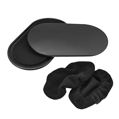 uxcell Exercise Core Sliders, Oval Glider Discs with Feet Cover, Dual Sided Usage in Home Gym for Full Body Workout