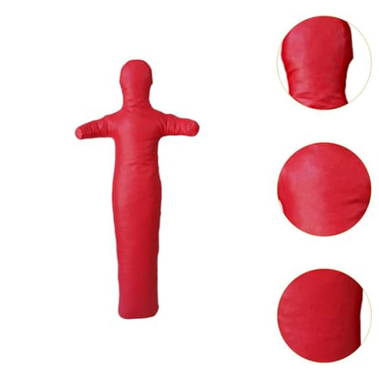 Unfilled Practice Dummy for Karate Sanda, 150cm (59 inch) Grappling Dummy Cover, PU Material, Versatile Boxing MMA Training Equipment