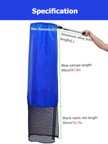 4 Pcs Koi Fish Net with Long Handle - Soft Lightweight Mesh Basket for Larvae, Eggs, and Spawning - Ideal for Easy Fish Transfer and Pond Care