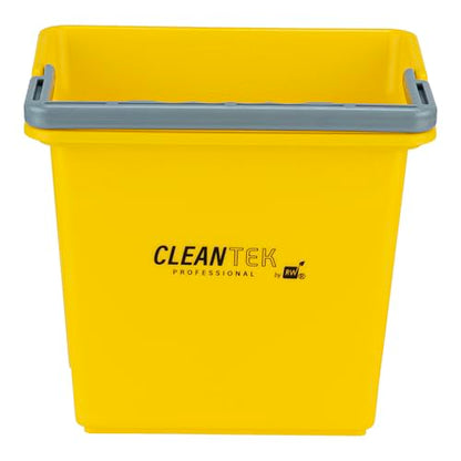 Restaurantware-Clean Tek Professional 6 Quart Cleaning Bucket, 1 Utility Pail with Handle - Heavy-Duty, Portable, Yellow Plastic Washing Pail, Perfect for Household, Outdoor, Car Wash and More