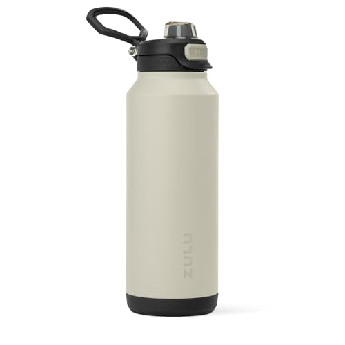 ZULU Powerfill Pro 40oz Stainless Steel Sip or Chug Water Bottle, Ash - color: Ash, style: 40oz