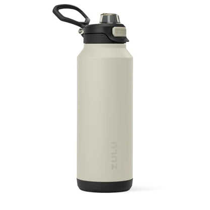 ZULU Powerfill Pro 40oz Stainless Steel Sip or Chug Water Bottle, Ash - color: Ash, style: 40oz