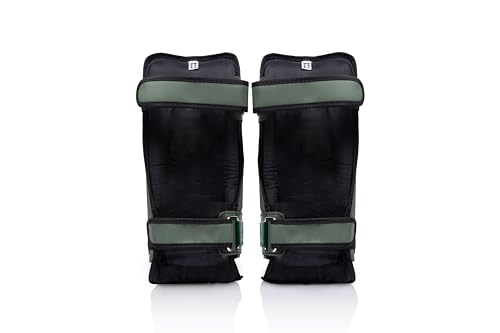 Fairtex SP3 Lightweight Shin Guards, Muay Thai MMA Avoid Shin Splints Gear - color: Green Olive, size: Large