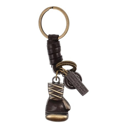 Happyyami Stylish Boxing Glove Keychain Pendant Durable and Metal Keyring Ornament Women Accessory for Car Keys and Handbags Unique