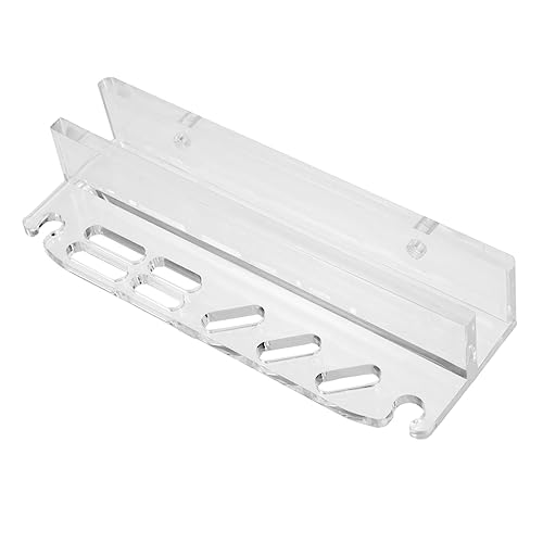UKCOCO Acrylic Aquarium Tool Holder Water Plants Maintenance Organizer Rack for Aquatic Tools Storage Stand for Fish Tank Cleaning and Care