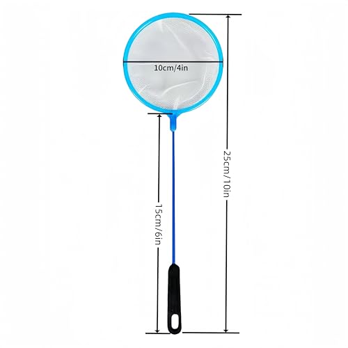 20pcs Aquarium Fish Net Cleaner Net Fish Tank Filter Nets, Brine Shrimp Sieve Fish Net High Density Mesh,Blue