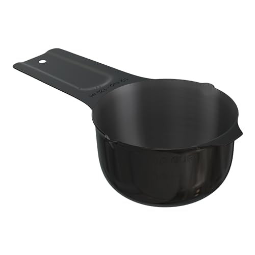 Color Up ½ Cup Measuring Cup (120 ml) – Premium Black Stainless Steel, Accurate for Wet & Dry Ingredients, Embossed Markings, Easy-Pour Spouts, Dishwasher-Safe, Kitchen Essential - size: 1/2 Cup (120 ml) Black