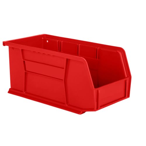 HE HUDSON EXCHANGE 11" x 5.5" x 5" Plastic Stackable Storage Bin, Red - color: Red, size: 1 Pack