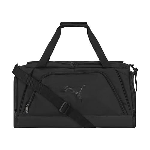 PUMA Accelerator Duffel Bag with Removable Strap & Shoe Pocket - color: Black