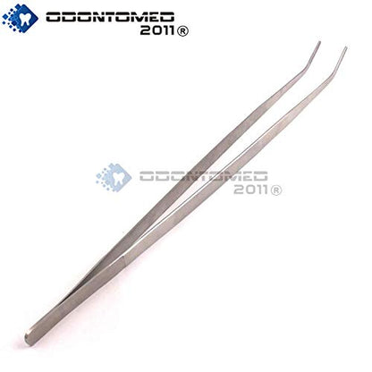 (Huge Jumbo Aquarium Aqua Tweezers) Thumb Dressing Forceps Curved Serrated 24" Long Stainless Steel Tweezers