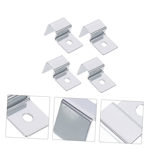 FOMIYES 16pcs Stainless Steel Fish Tank Lid Holders Aquarium Glass Cover Clips Support Bracket for Thick Glass for Fish Tank Accessories