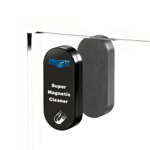 Magnetic Aquarium Cleaner, N52 Strong Magnet Algae Scraper for Fish Tank Glass, Ultra-Thin 0.55" Coral Safe, Fits 0.6" Glass 120 Gallon, Freshwater Marine (Not Acrylic) (STD)