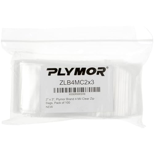 2" x 3" (Case of 1,000), 4 Mil Heavy Duty Plastic Reclosable Zipper Bags