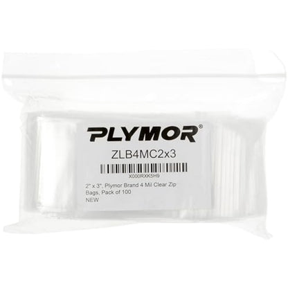2" x 3" (Case of 1,000), 4 Mil Heavy Duty Plastic Reclosable Zipper Bags