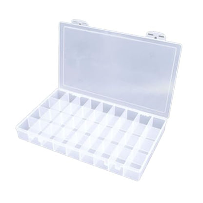 1PCS 36 Grids Large Plastic Organizer Box with Dividers, Compartment Organizer Box for Nail Accessories/Screw/Sewing Arts and Oil Paint, Bead Storage Containers 14.9" x 9.2" x 1.9" (Clear) - size: 1PCS 36Grids